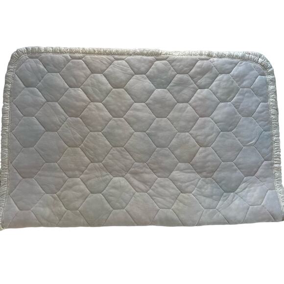 Vintage Pastel Quilted Baby Blanket comforter Elephant Bunny Kitty Horse - Picture 8 of 10